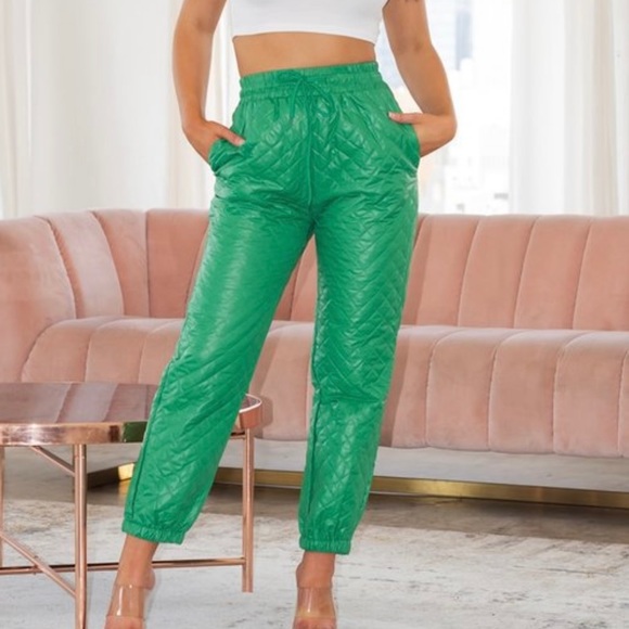 Green Baddie Puff Pants - Picture 5 of 5
